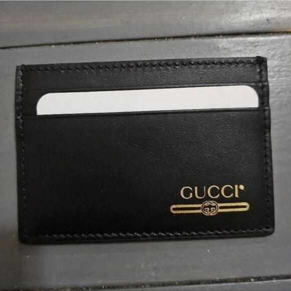 GUCCI Men's Authentic Black Leather Money Card Holder Wallet CODE 542596-525040 - Picture 6 of 6